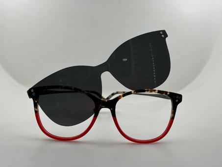 نظارة طبية مع عدسة شمسية مغناطيسية قابلة للتركيب