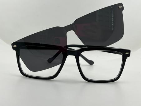 نظارة طبية مع عدسة شمسية مغناطيسية قابلة للتركيب