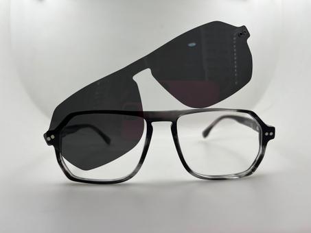 نظارة طبية مع عدسة شمسية مغناطيسية قابلة للتركيب