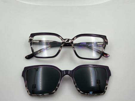 نظارة طبية مع عدسة شمسية مغناطيسية قابلة للتركيب