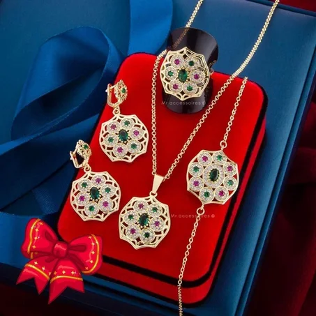 PACK BRACELET + BOUCLE D'OREILLE + COLLIER + BAGUE