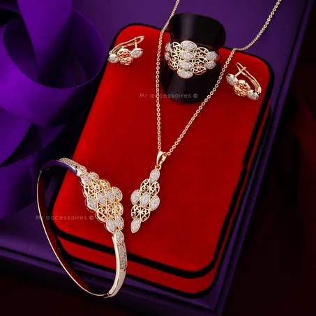 PACK BRACELET + BOUCLE D'OREILLE + COLLIER + BAGUE