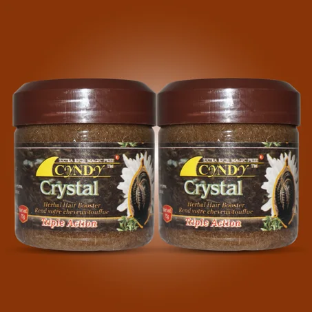 LOT DE 2 POMMADES CYNDY CRYSTAL HERBAL HAIR BOOSTER