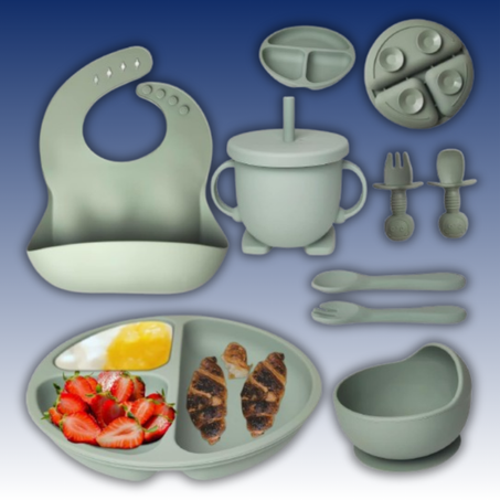 طقم تغذية السليكون المثالي للأطفال