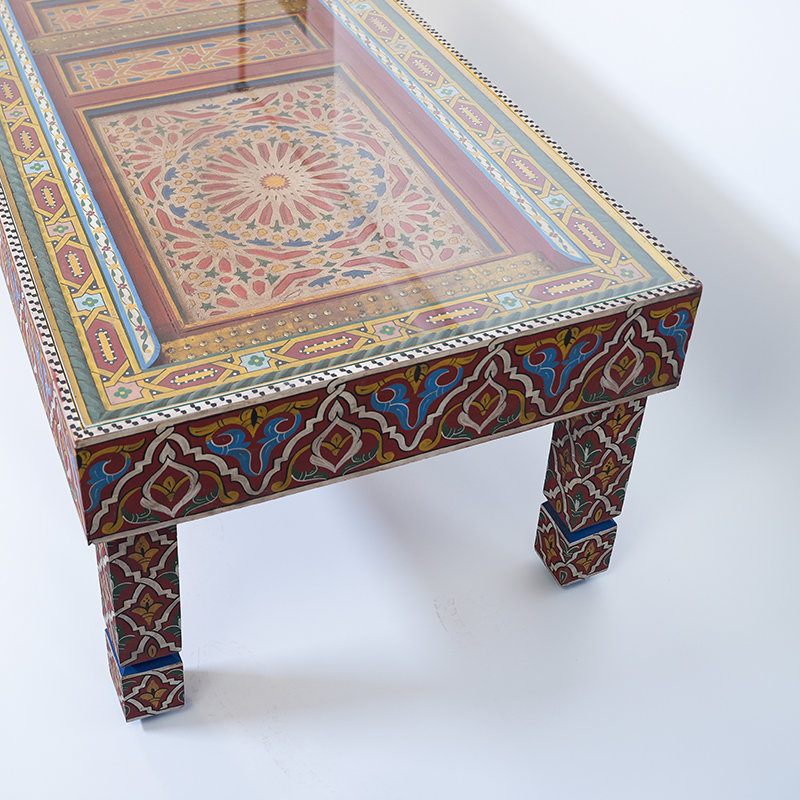 Beldi Rectangular Table – Hand-Painted Moroccan Elegance