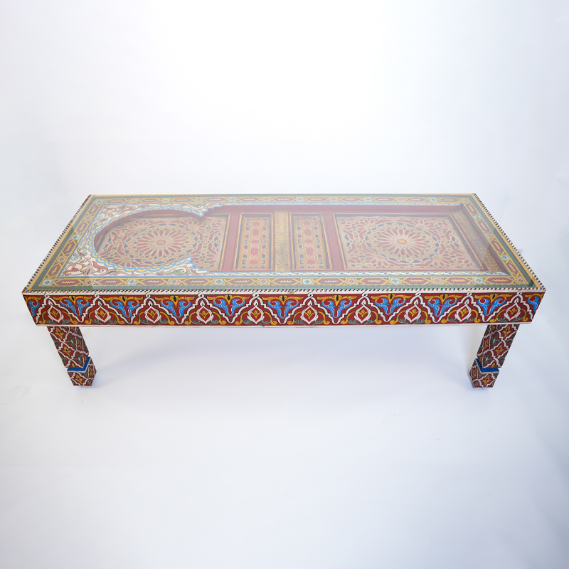 Beldi Rectangular Table – Hand-Painted Moroccan Elegance