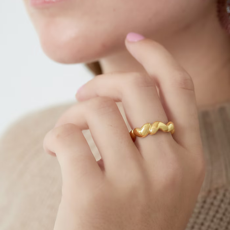 Anello Hearts Around - Colore oro