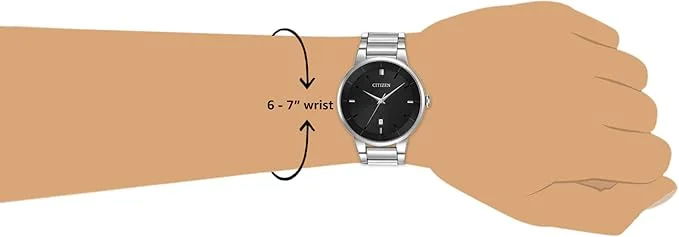 ساعة سيتيزن كوارتز رجالية، مصنوعة من الفولاذ المقاوم للصدأ، تصميم كلاسيكي