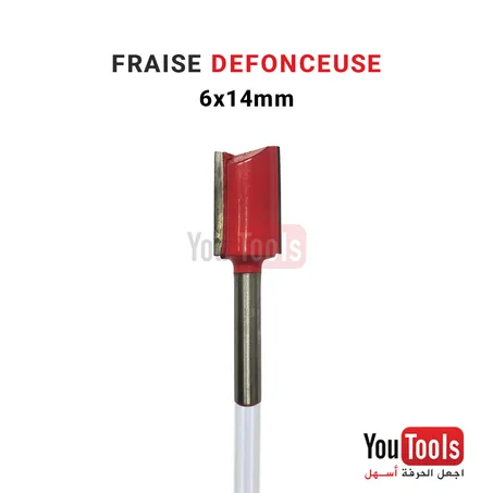 Fraise a defonceuse Droite 6*14MM