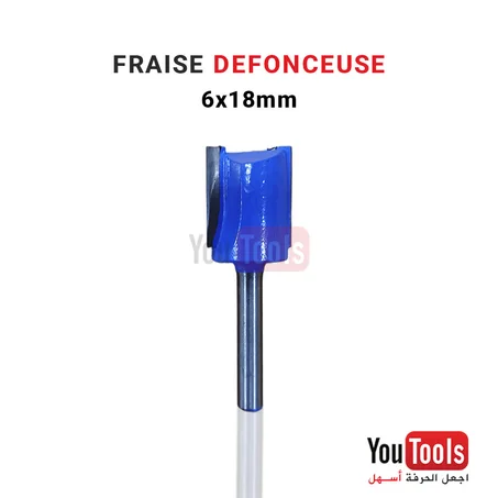 Fraise a Defonceuse Droite 6*18MM