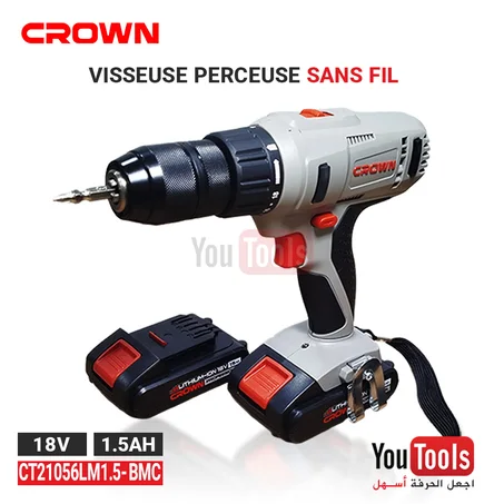 Visseuse perceuse 2*2AH 18V 45NM CROWN