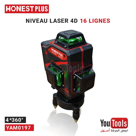 NIVEAU LASER HONESTPLUS 4D  4*360 16 LIGNES