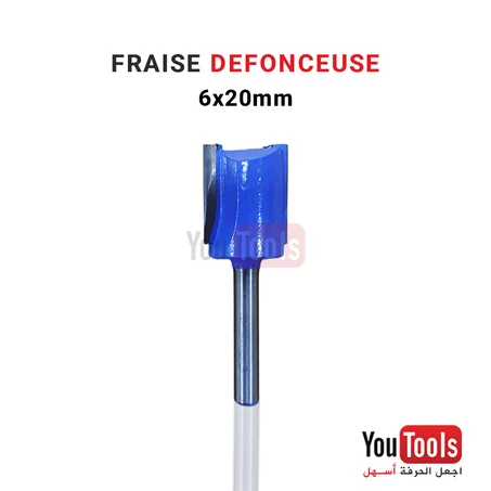Fraise a Defonceuse Droite 6*20MM
