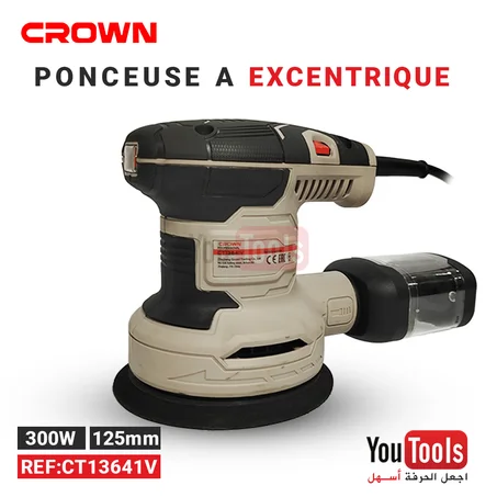 Ponceuse Excentrique 300w 125mm CROWN