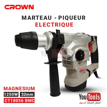 Marteau perforateur 1250W 32mm 4.5J CROWN
