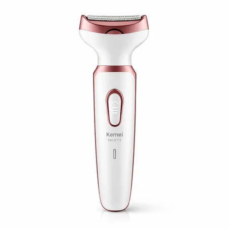 ماكينة إزالة الشعر النسائية KEMEI KM-6713 متعددة الوظائف 4 في 1 استخدام جاف ورطب، مناسبة للوجه والجسم، سهلة الاستعمال وآمنة للبشرة.