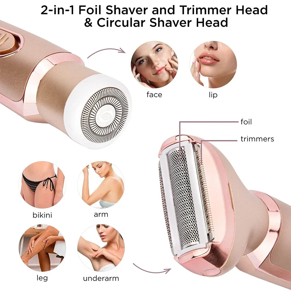 Women Epilator Electric Razor 2In1