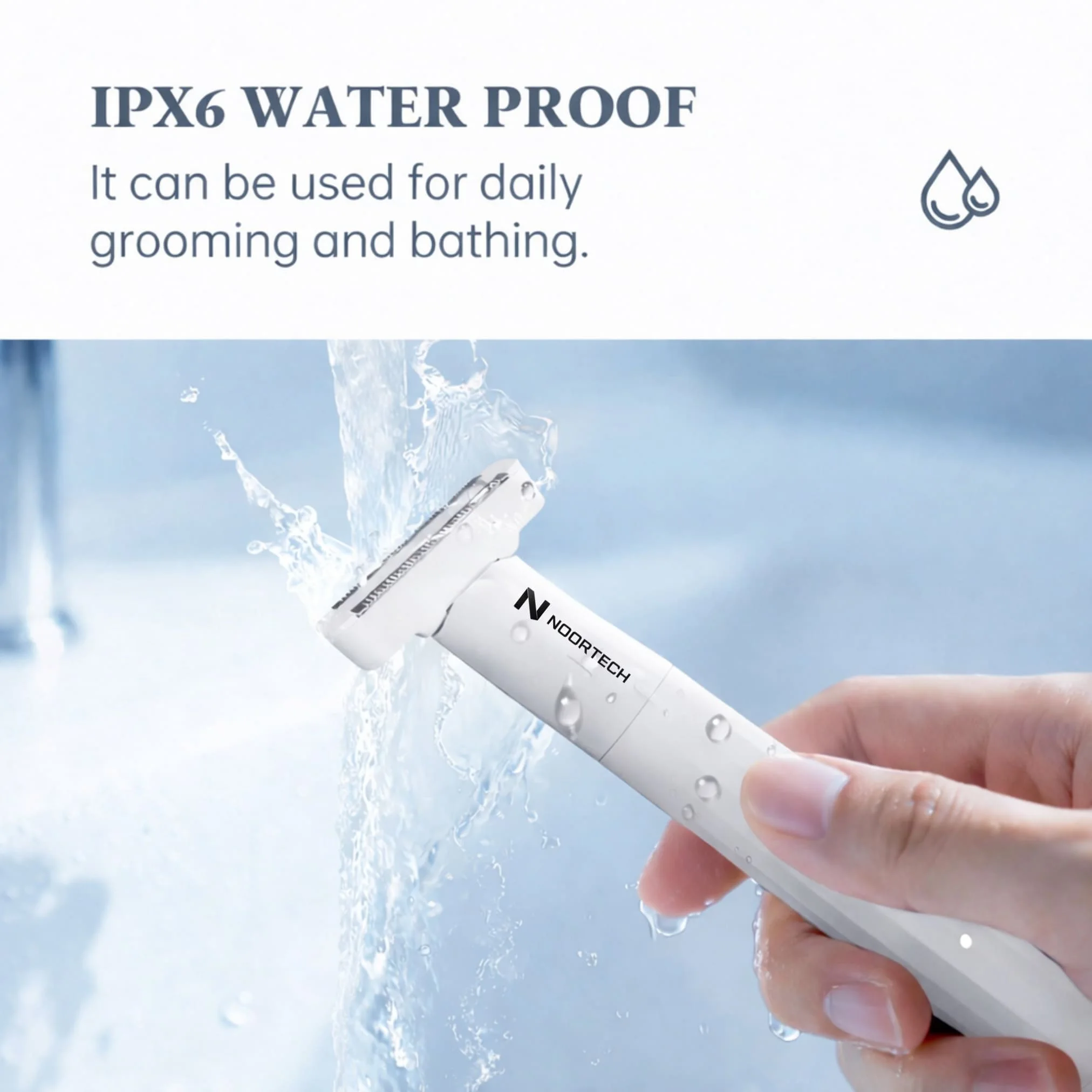 ماكينة حلاقة كهربائية صغيرة NOORTECH لتشذيب شعر الجسم والبكيني – محمولة بحجم سفر للنساء والرجال