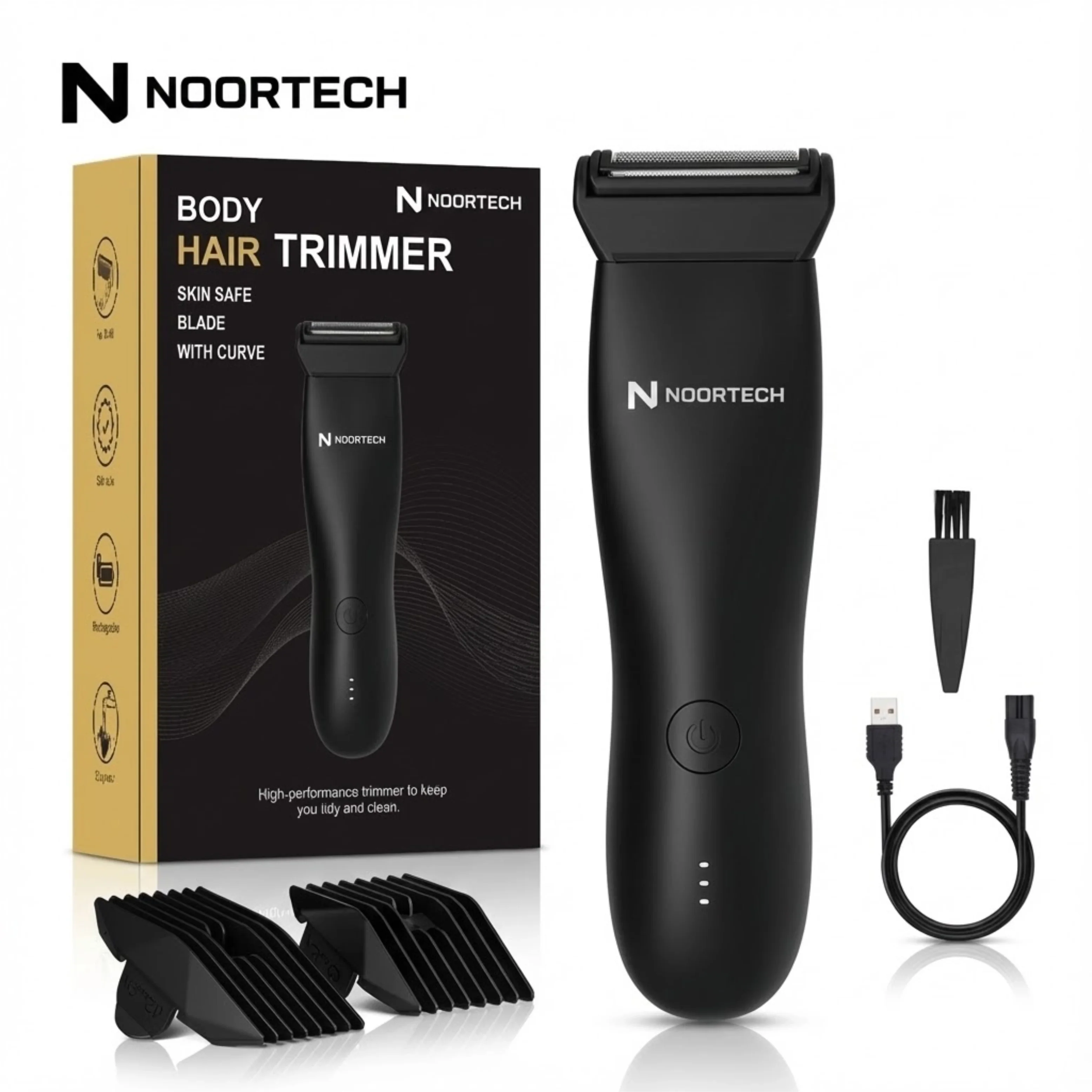 ماكينة تشذيب للرجال IPX6 – حلاقة دقيقة للمناطق الحساسة مع تقنية SkinSafe وقابلة للشحن