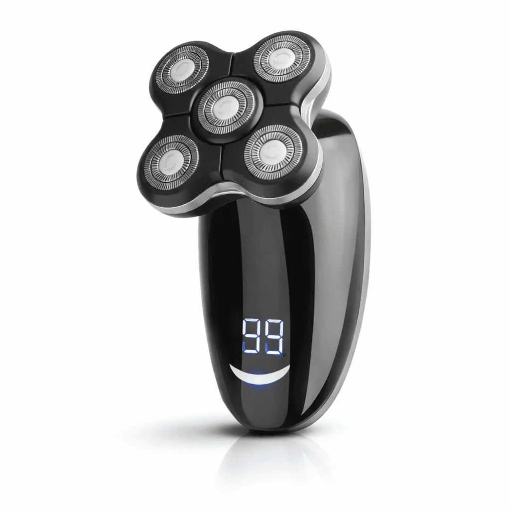 ماكينة الحلاقة الكهربائية Kemei KM-1111 للرجال، 5 في 1 للحلاقة والتشذيب وتنظيف الوجه. أداء احترافي، بطارية قوية، ومقاومة للماء."