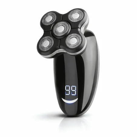 ماكينة الحلاقة الكهربائية Kemei KM-1111 للرجال، 5 في 1 للحلاقة والتشذيب وتنظيف الوجه. أداء احترافي، بطارية قوية، ومقاومة للماء.