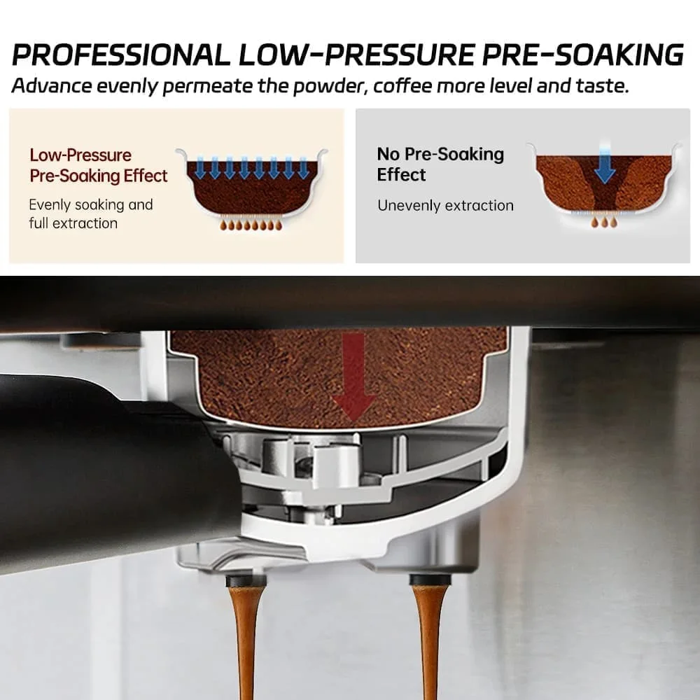 ماكينة القهوة الاحترافية CAFELFFE MK-901 بضغط 20 بار مع فواش الحليب – Espresso Coffee Machine