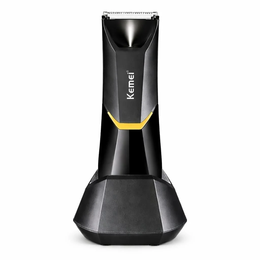 ماكينة حلاقة وتهذيب الجسم Kemei KM-3208 للرجال – آمنة للمناطق الحساسة بلا جروح، مقاومة للماء، قابلة للشحن USB