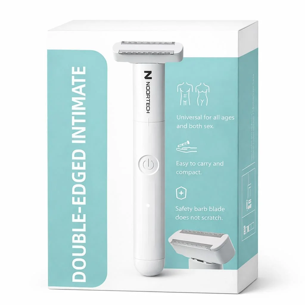 ماكينة حلاقة كهربائية صغيرة NOORTECH لتشذيب شعر الجسم والبكيني – محمولة بحجم سفر للنساء والرجال