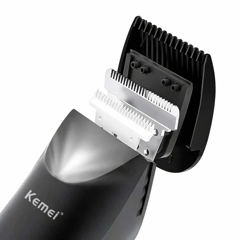 ماكينة تشذيب كيمي KM-1838 للمناطق الحساسة والجسم – شفرة سيراميك مقاومة للماء IPX7، قابلة للشحن USB، تشغيل حتى 90 دقيقة