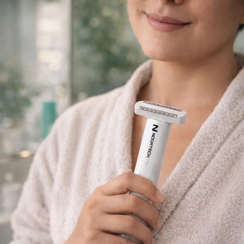 ماكينة حلاقة كهربائية صغيرة NOORTECH لتشذيب شعر الجسم والبكيني – محمولة بحجم سفر للنساء والرجال