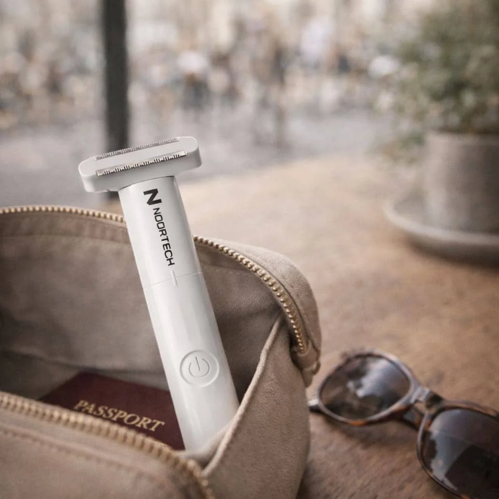 ماكينة حلاقة كهربائية صغيرة NOORTECH لتشذيب شعر الجسم والبكيني – محمولة بحجم سفر للنساء والرجال