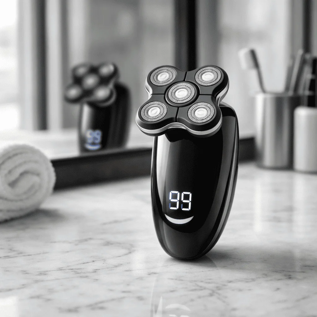 ماكينة الحلاقة الكهربائية Kemei KM-1111 للرجال، 5 في 1 للحلاقة والتشذيب وتنظيف الوجه. أداء احترافي، بطارية قوية، ومقاومة للماء."