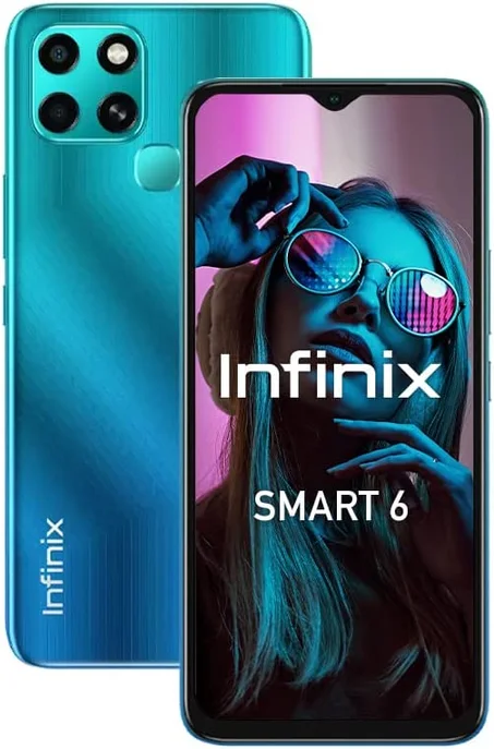 Roll over image to zoom in Infinix Smart 6-6.6" 32GB - 2GB Dual SIM Mobile - Green