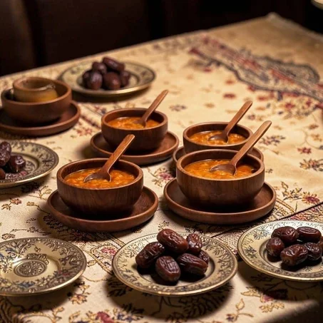 🌙 Pack 4 Bols + 4 Assiettes + 4 Cuillères en Bois  de  Noyer  ✨