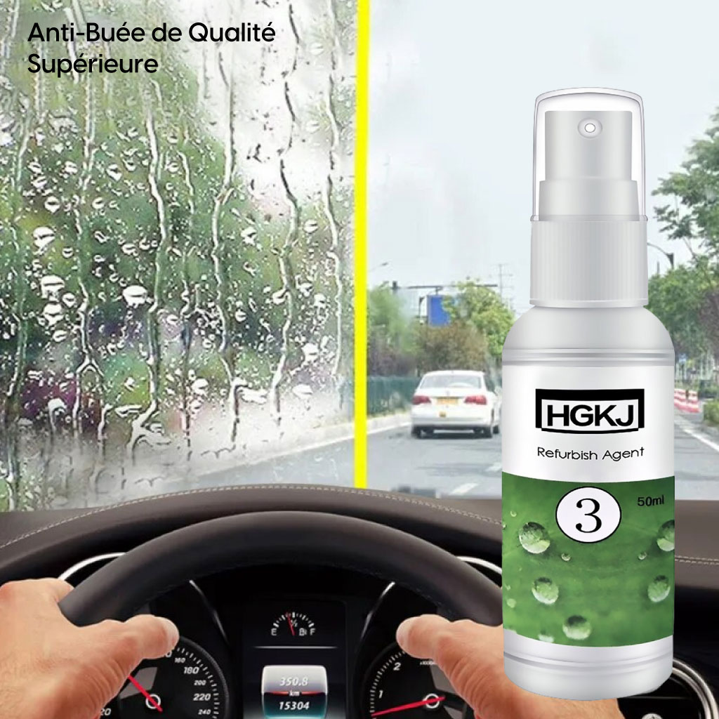 Spray anti-buée pour lunettes, pare-brise de voiture, anti-buée -  Protection durable pour visières, pare-brise de voiture, miroirs, agent  anti-buée
