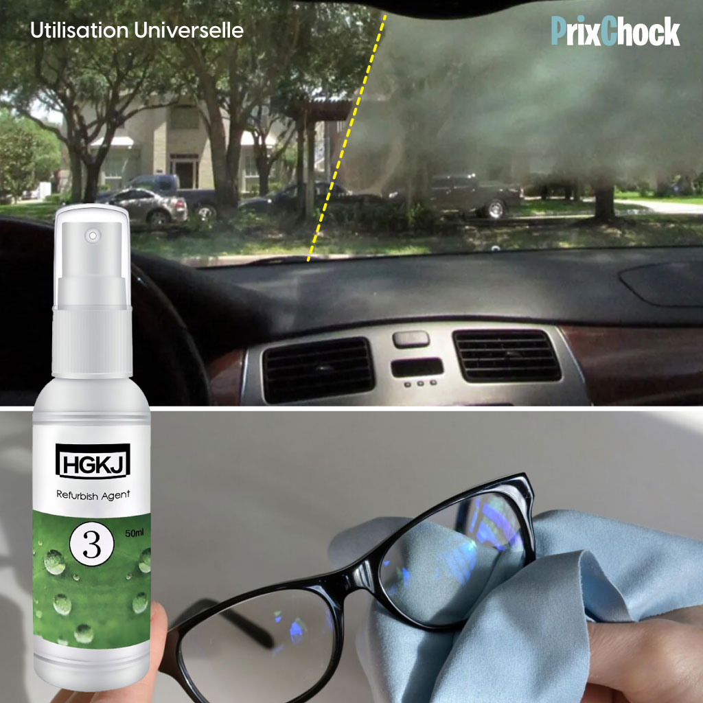 Spray anti-buée pour lentilles de lunettes, décontamination des vitres de  pare-brise de voiture, entretien des jours de pluie, allumer es-outils de  polissage, 30ml, 60ml - AliExpress