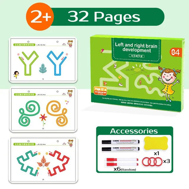 Traçage réutilisable et contrôle du stylo Dessin Livre Magic Write Learning  Toy Child Gift