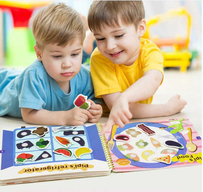 1 pièce Réutilisable Autocollant Livre Pour Enfants , Éducation Précoce  montessori puzzle , Portable Jouet Pour Enfants Cerveau Développement Dans  Jardin D'Enfants, Mode en ligne