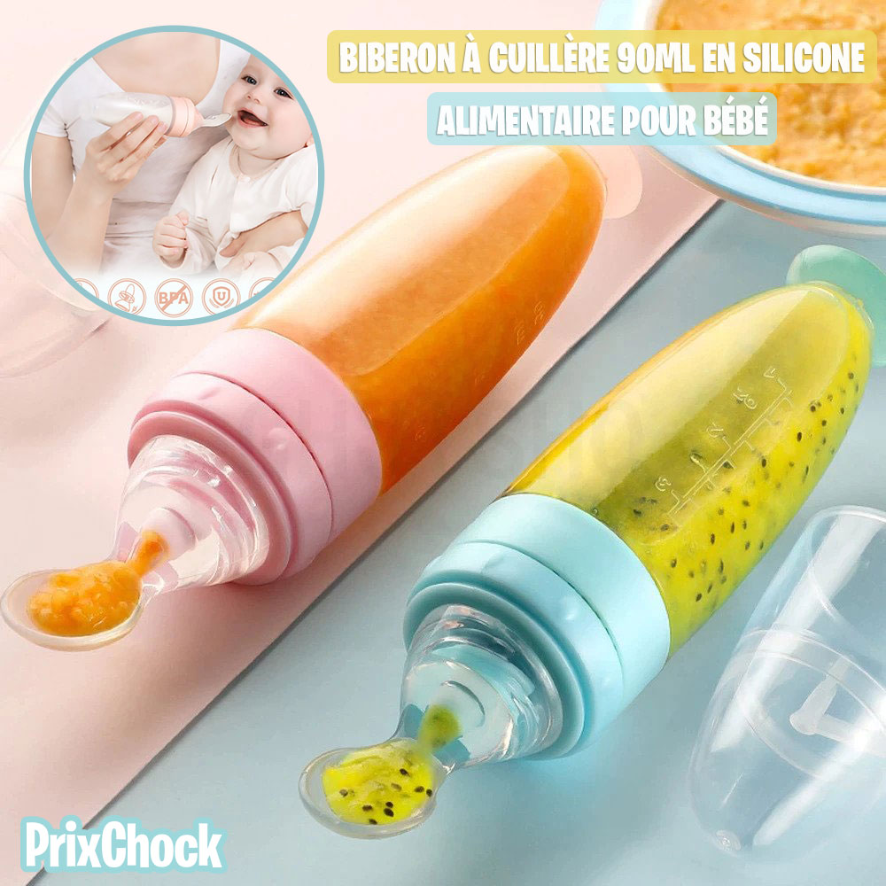 Generic Biberon Cuillère en Silicone pour Bébé, Repas Liquide à