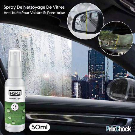 Spray de pare-brise de voiture - Agent antibuée - Anti-buée - Anti-pluie -  Revêtement en céramique rapide - Kit de pare-brise (1 pièce) : .fr:  Auto et Moto