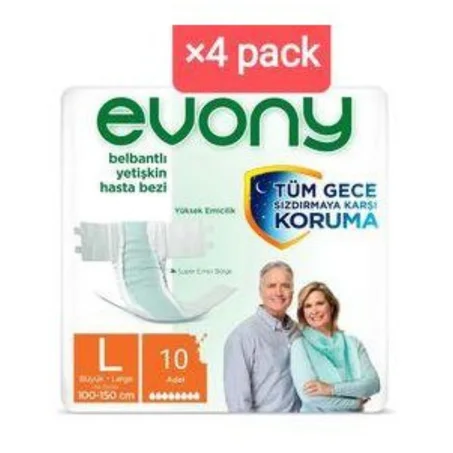 EVONY 4 pack couche adulte Taille Large 10 unités