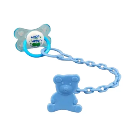 Ace Baby Attache-tétine avec sucette :Chaîne de Clips de Sécurité _ Rose/Bleu