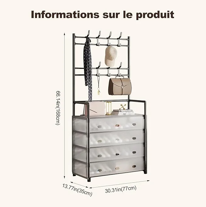 Porte-Manteau & Rangement des chaussures -حامل الملابس وخزانة الأحذية