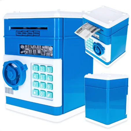 خزنة نقود صغيرةKids Money Bank Machine (Bleu)