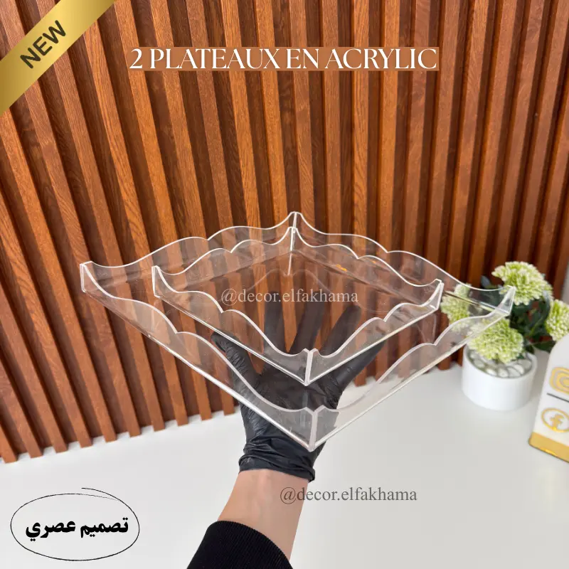 Plateaux Acrylic 2pcs