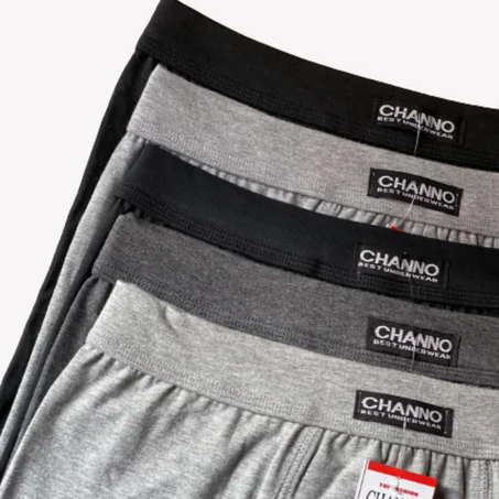 Promotion Lot de 5 Boxers CHANNO ample 100% Coton