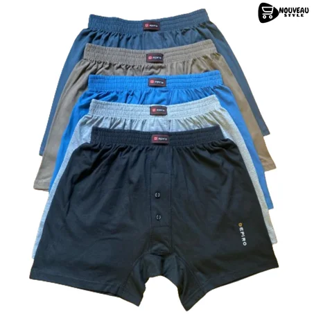 Lot de 5 Caleçons DEPIRO ample 100% Coton