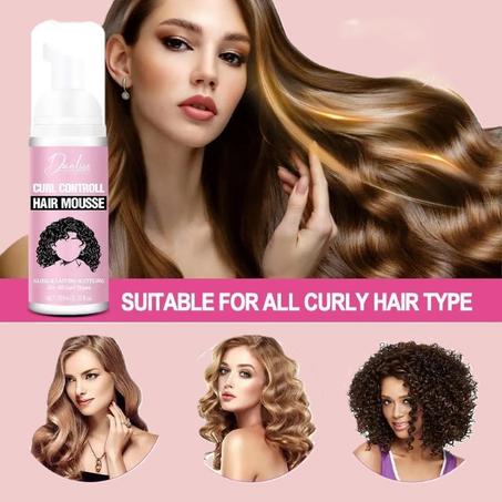 موس تصفيف الشعر بزيوت طبيعية، تصفيف يدوم طويلاً يقلل من تجعد الشعر ويمنع كسر الشعر ويحافظ على تجعيد الشعر