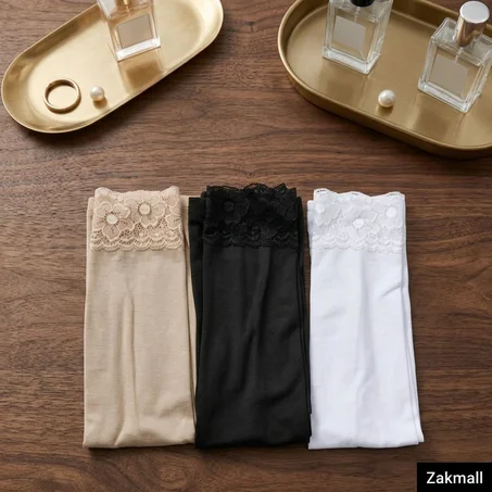 باك 3 أزواج  قفازات الدانتيل☀️ (أسود + أبيض + بيج)