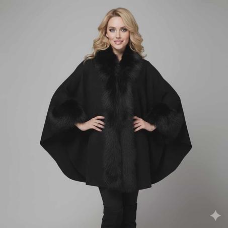 CAPE FOURRURE NOIR 🌼